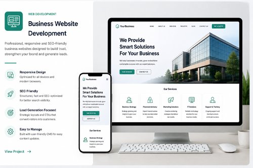 Business website development project in the UAE